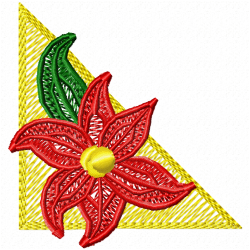 Flowers And Tree Embroidery Design 12